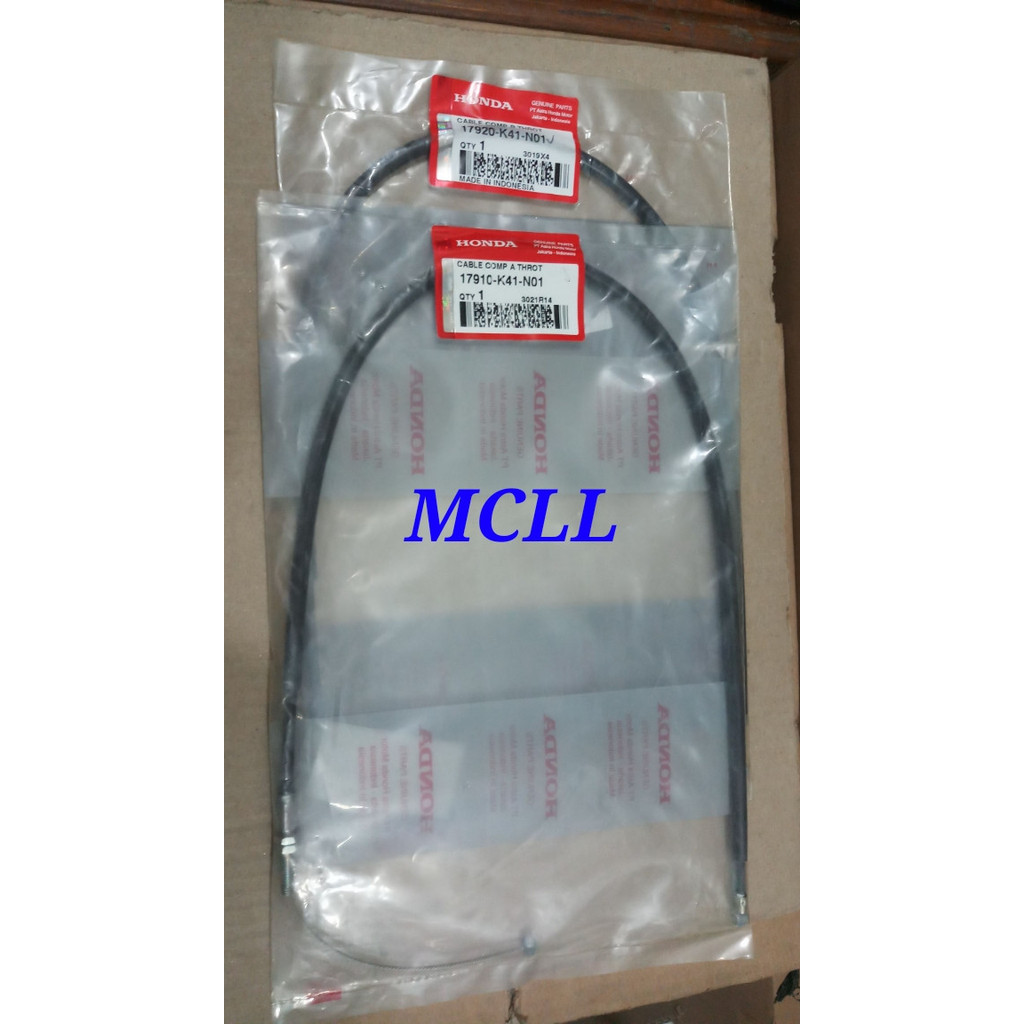 KABEL GAS SUPRA X125 FI 2014 A+B 1SET ORIGINAL AHM 17910/17920-K41-N01