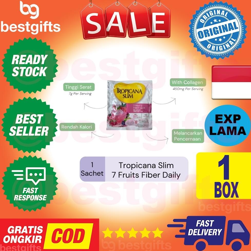 

TROPICANA SLIM 7 FRUITS FIBER DAILY DRINK WITH MINUMAN MEMENUHI KEBUTUHAN SERAT DENGAN 1 BOX