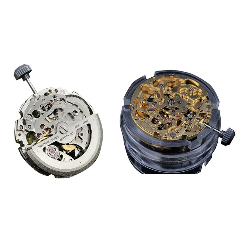 8N24 Mechanical Movement Miyota 21 Jewels Sketon