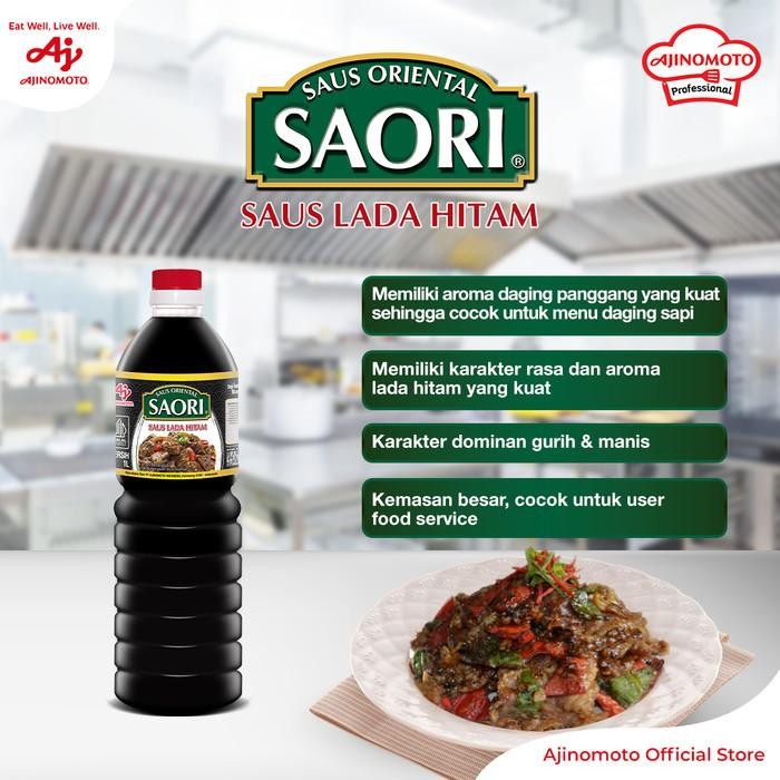 

Saori Saus Lada Hitam Oriental Blackpepper Botol 1 Liter (2Pcs) Termurah 100 % Original