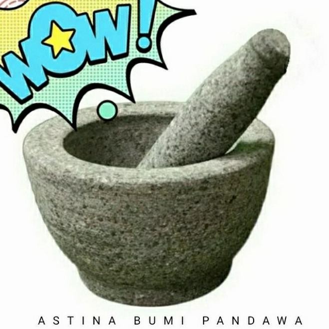 

Lumpang/Batu Ulekan 18 cm Batu Asli / Tumbukan lumpang SM88