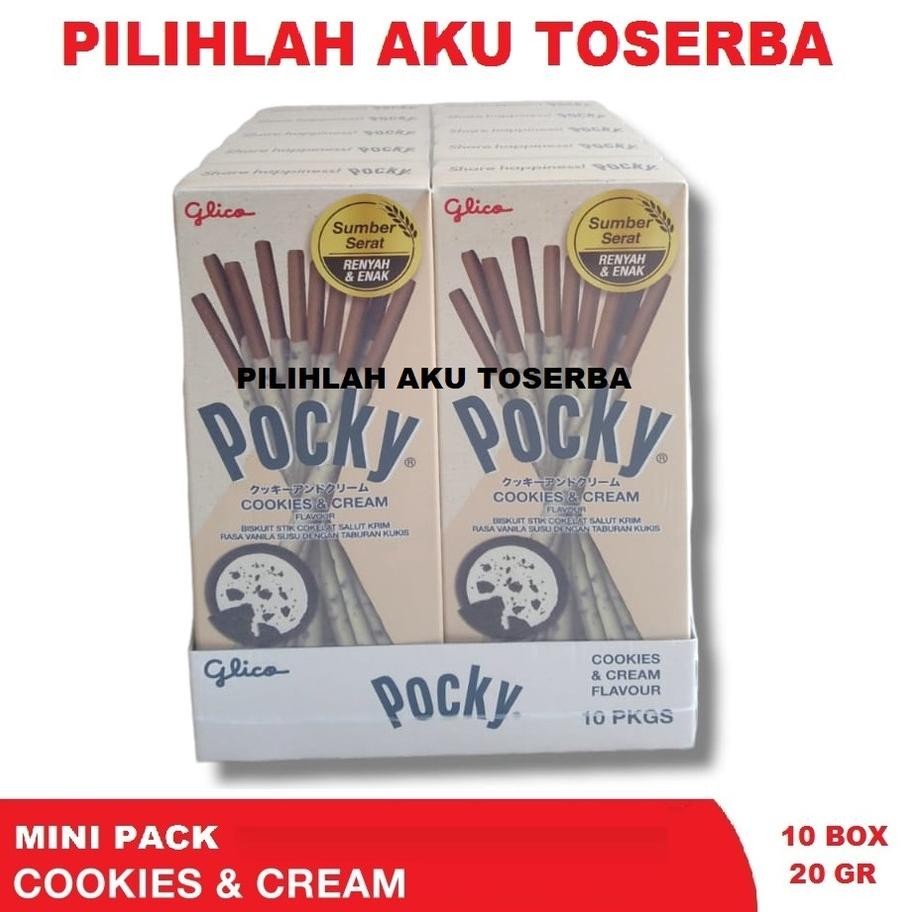

Glico Pocky MINI PACK COOKIES & CREAM - ( HARGA PER 10 BOX )