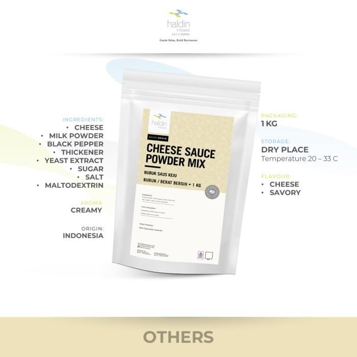 

Haldinfoods Saus Keju Bubuk Cheese Sauce Powder Mix - 1 Kg Termurah 100 % Original