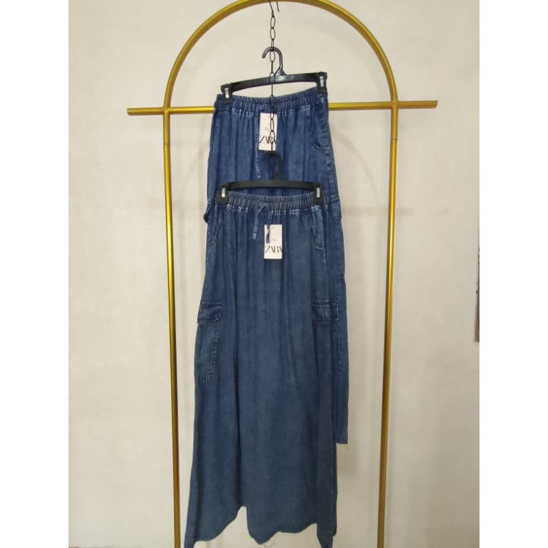 Rok jeans cargo Zara original