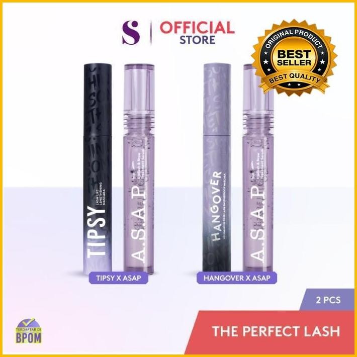 Somethinc [2 Pcs] The Perfect Lash - Eyelash Serum & Mascara - (Tipsy Mascara, Hangover Mascara, Asa