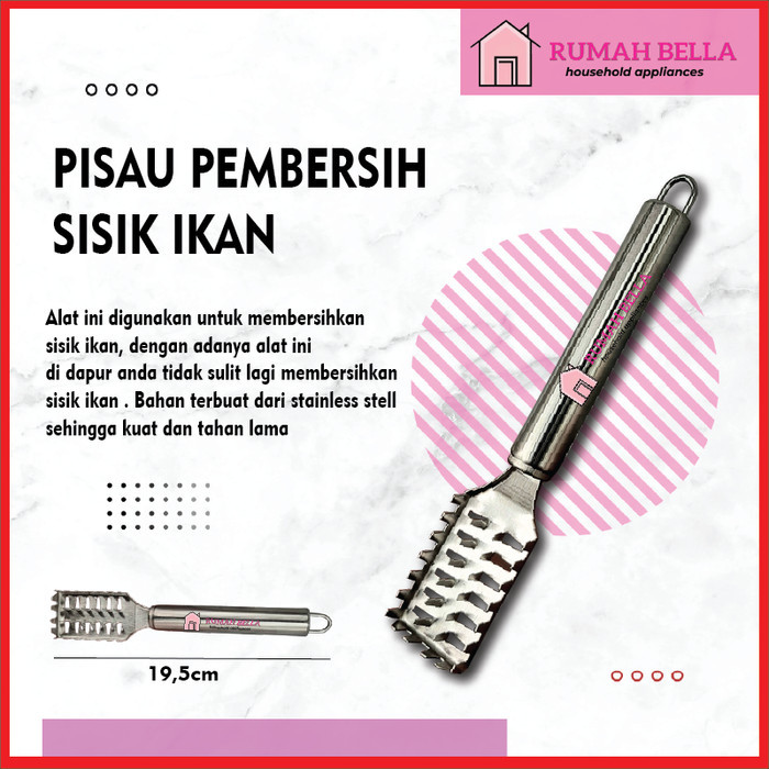 Pisau Pembersih Sisik Ikan /  Serutan Pisau sisik Ikan Stainless