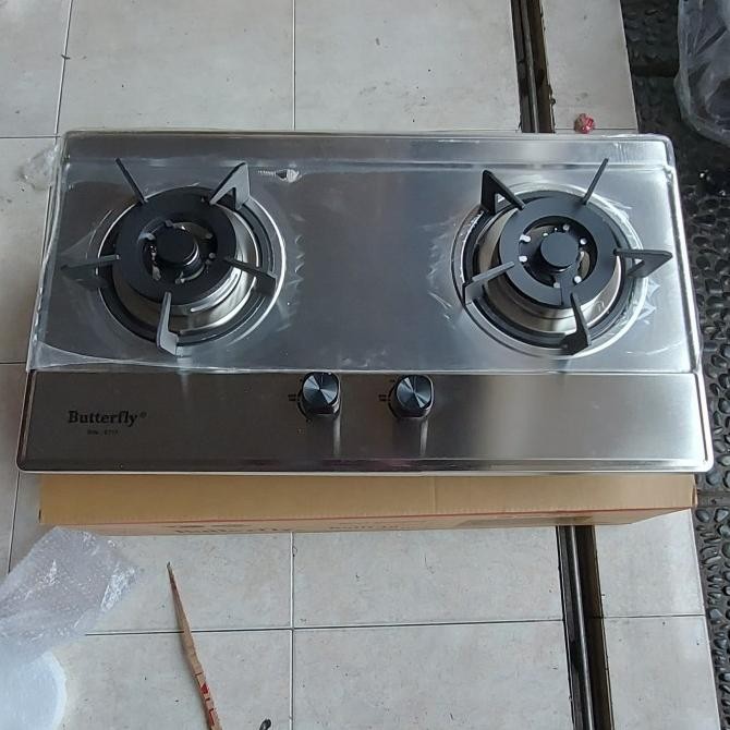 KOMPOR GAS STAINLESS STELL BUTTERFLY TANAM (BUILT IN HOB)