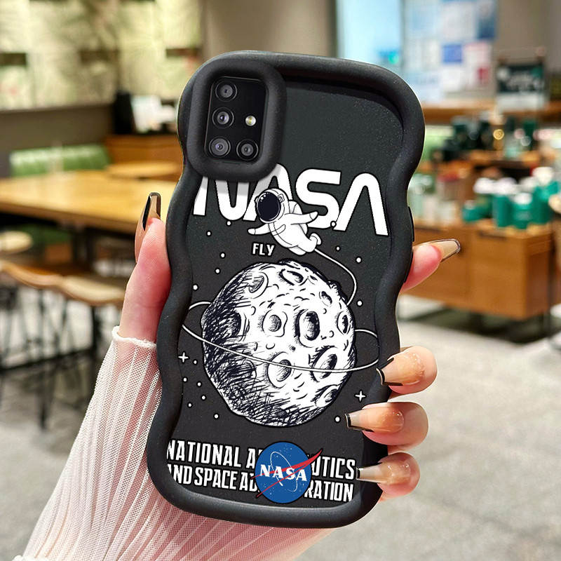 Casing Hp Untuk Samsung A51 M40s Case NASA astronot anti selip tekstur lembut softcase batas gelomba