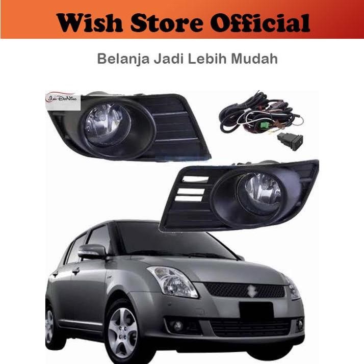 Fog Lamp Foglamp Lampu Kabut Bumper Bemper Suzuki Swift 2007 2008 2009 2010 Lowin 1 Set + Cover Comp