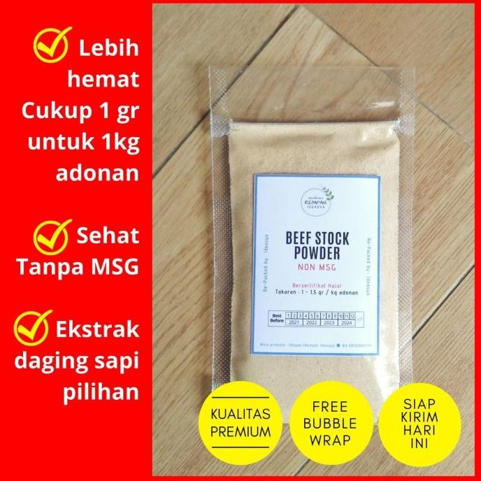

(:(:(:(] 50gr Beef Stock Powder / Kaldu Sapi Asli / Sari Ekstrak Daging Sapi