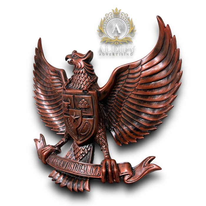 Lambang Patung Burung Garuda Pancasila Fiber Ukuran 50Cm Perunggu Original