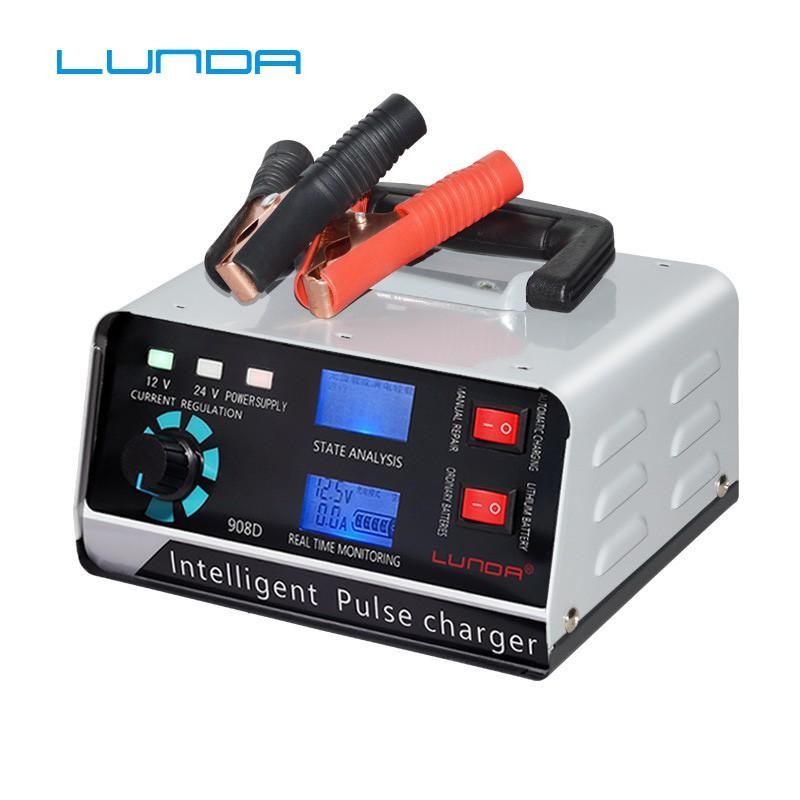 Charger Aki Mobil Motor 400W 12V 24V 400Ah Lcd