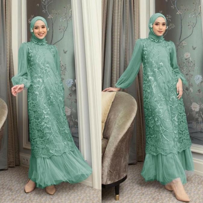 baju gamis wanita terbaru muslim 2023 model casual kondangan- FARIDA Terlaris