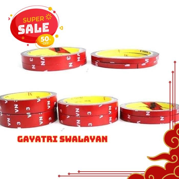 

DOUBLE TIP LEM DOUBLE TAPE 3M MERAH DOUBLE TIP LEM 2 SISI KECIL BESAR VN3 PANJANG 3M BERNILAI TINGGI!!