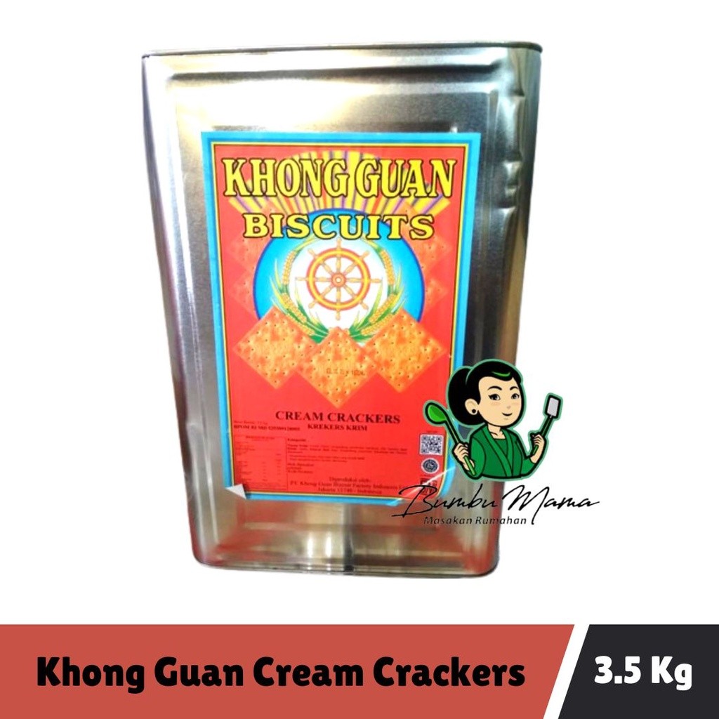 

Khong Guan Biscuit Kaleng Besar - Biskuit Cream Crackers 3.5 Kg