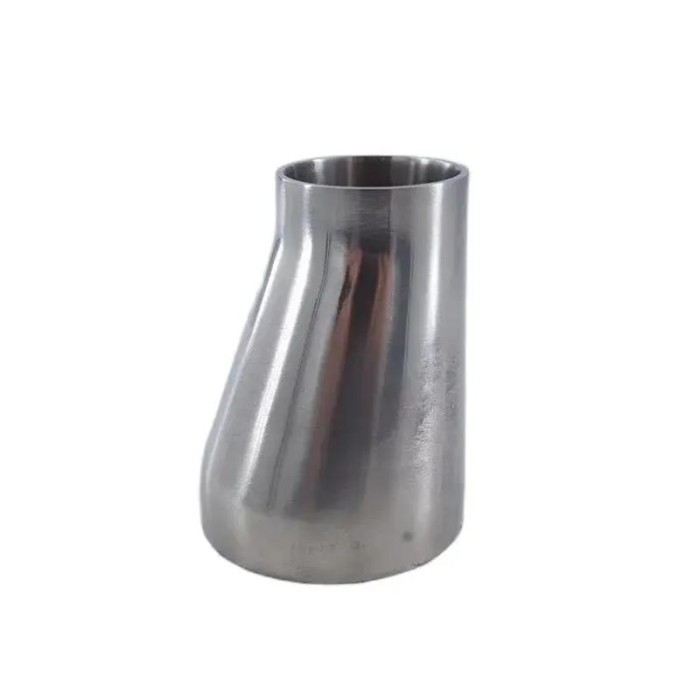 Sanitary stainless steel 304 O.D 38-63 mm welding eccentric Size head Sanitary Eccentric Reducer Pol