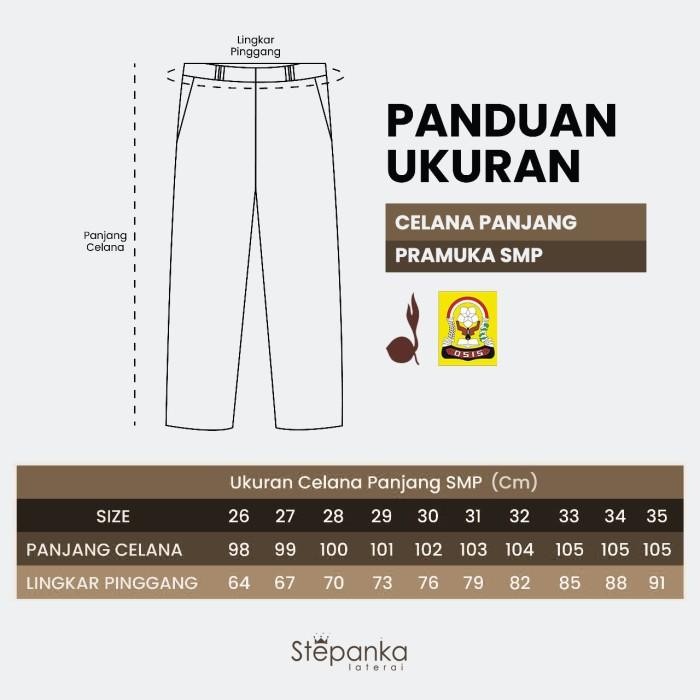 Celana Pramuka Sd-Smp / Celana Pramuka Penggalang / Pramuka Smp New 100 % Original