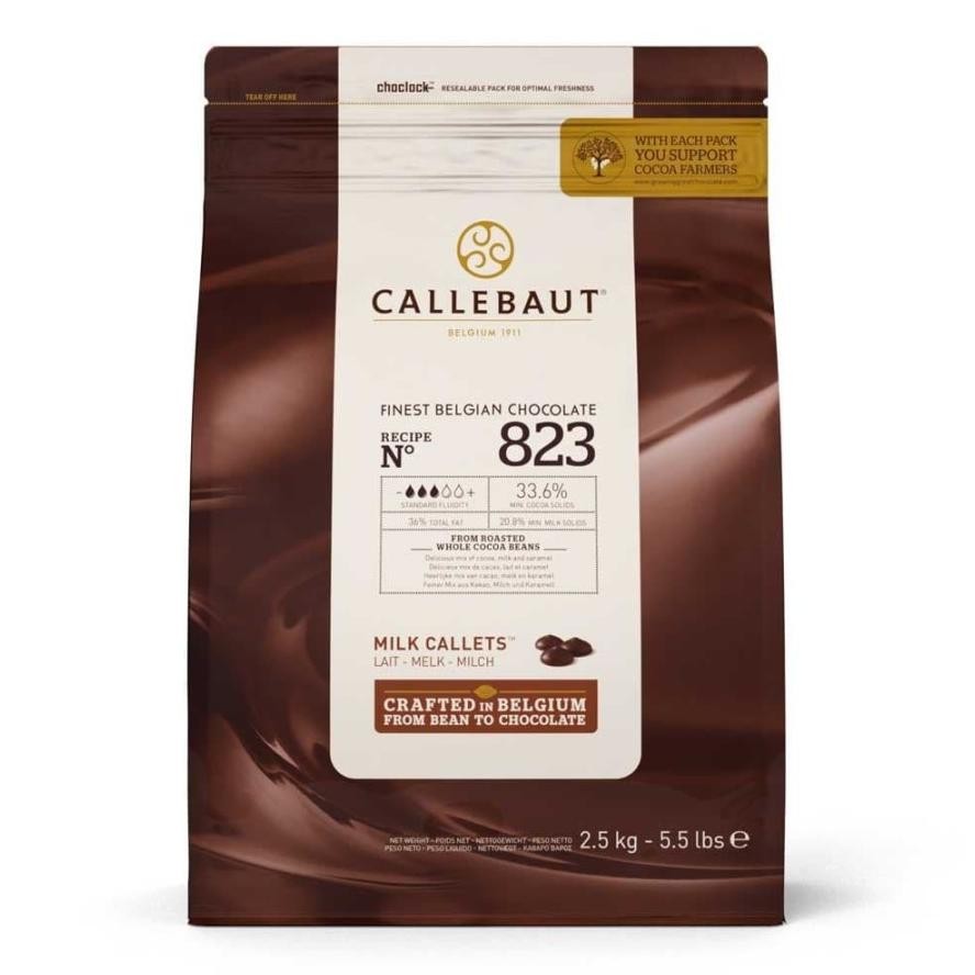 

Callebaut Milk 33% 823NV 200gr repack / couverture chocolate belgian belgia cokelat coklat susu
