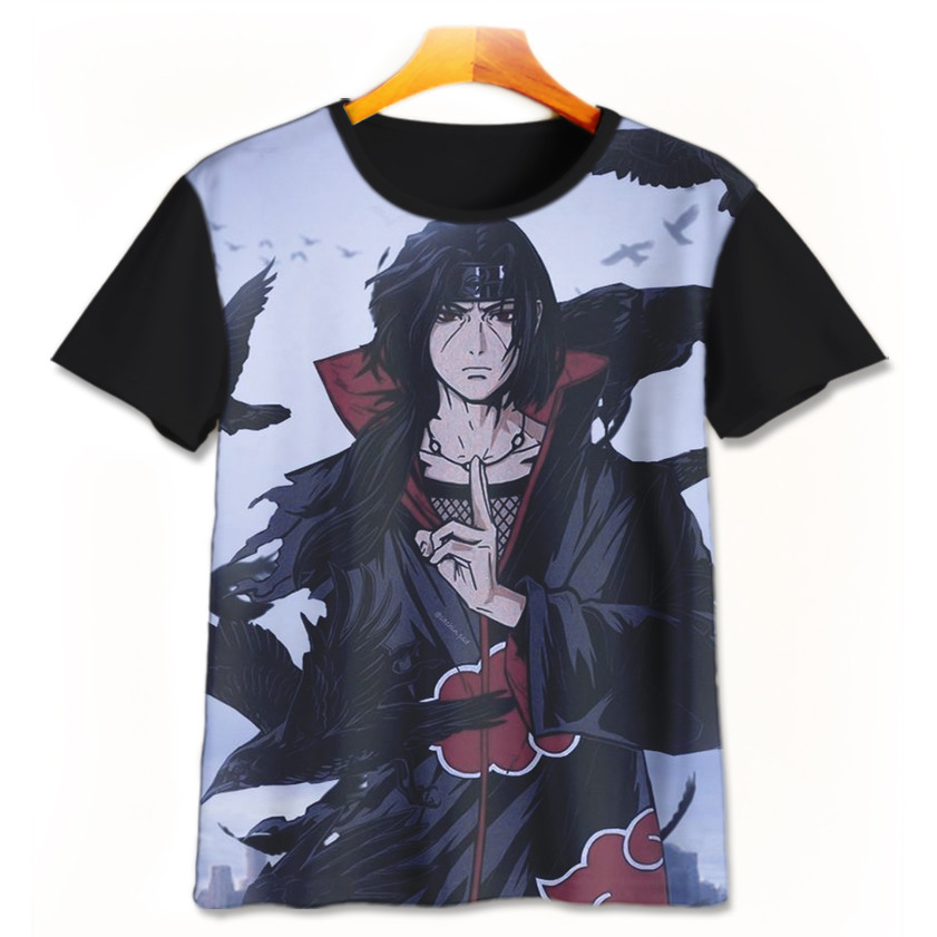 Kaos Anak Itachi Uchiha Naruto Baju Kartun Anime Baju 3D Itachi-7-designWD Untuk Usia 1-12 Tahun Sug