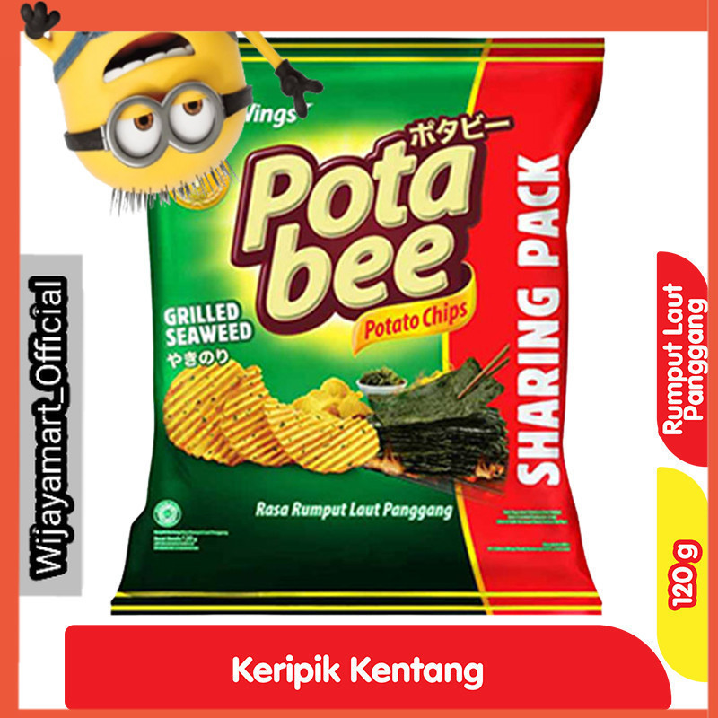 

Potabee Keripik Kentang Rumput Laut Panggang Sharing Pack 120 g