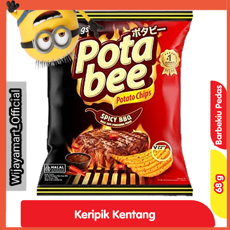 

Potabee Keripik Kentang Barbekiu Pedas 68 g
