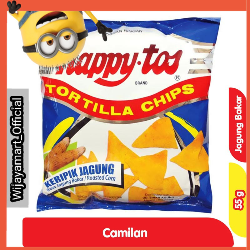 

Happy Tos Keripik Tortilla Jagung Bakar 55 g