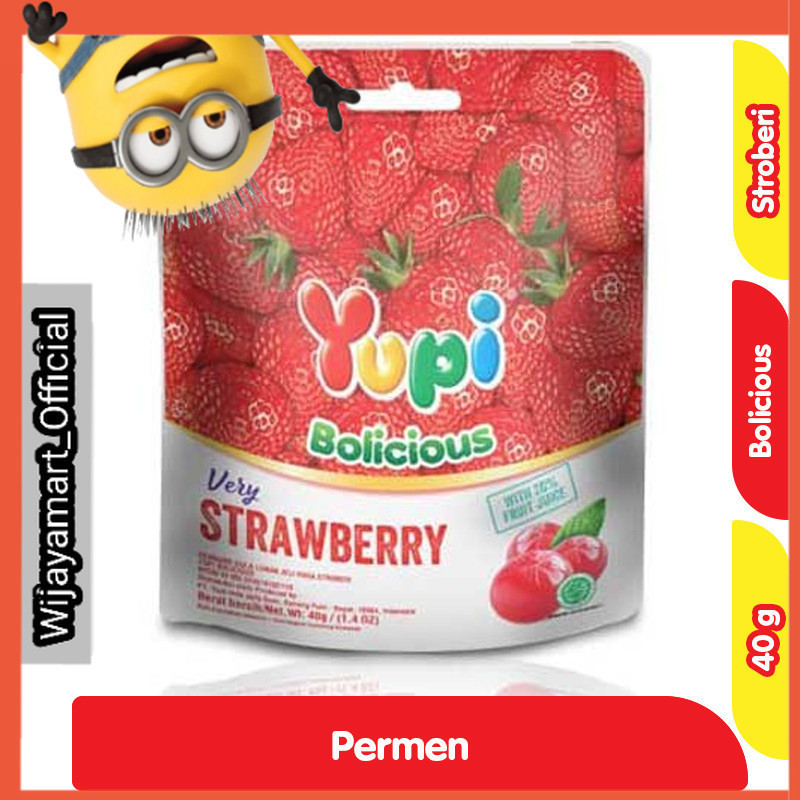 

Yupi Permen Gummy Bolicious Stroberi 40 g