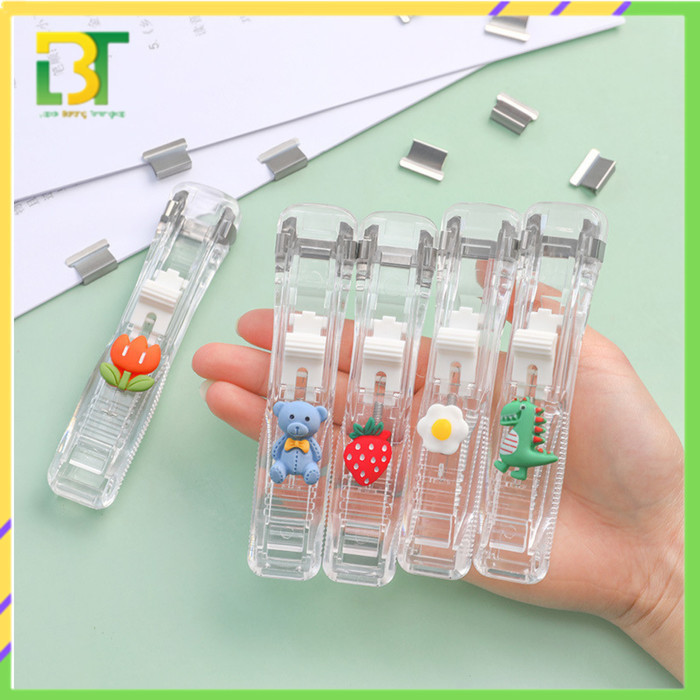 

LBT Kliper Penjepit Kertas Stapler Dorong Paper Clips Poratble Stainless Steel Staples Otomatis Alat