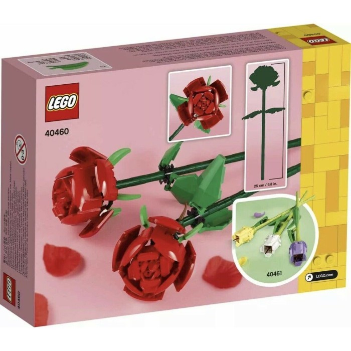 Murah Lego Seasonal-40460 Roses Flower Display Valentine Red Rose Gift Heart