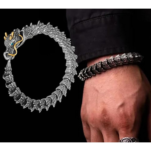 Readyyy Gelang Rantai Kepala Naga Gelang Rantai Naga/Gelang pria naga vintage