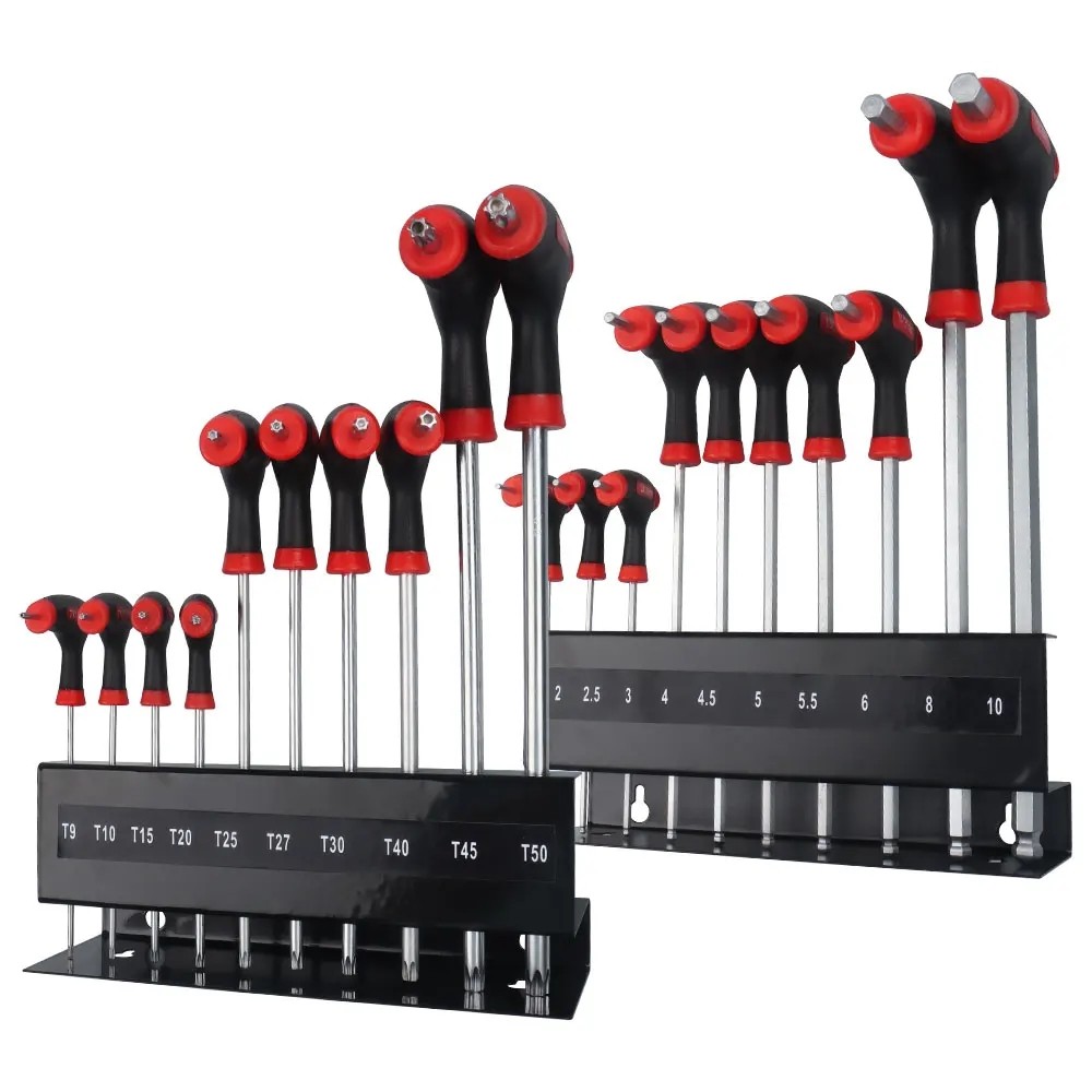 Professional Color Coded Long Hex Key Set,10 Pie Metric
