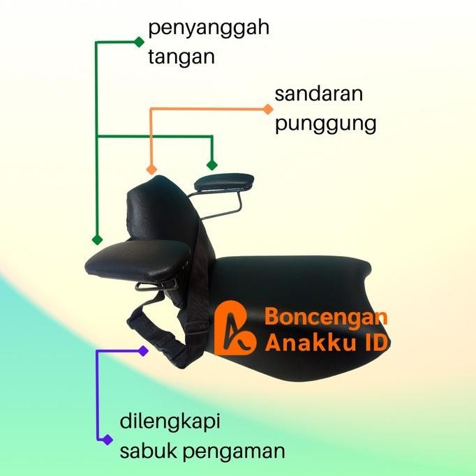Kursi Jok Boncengan Anak Motor SUPRA Sandaran Sabuk Pengaman