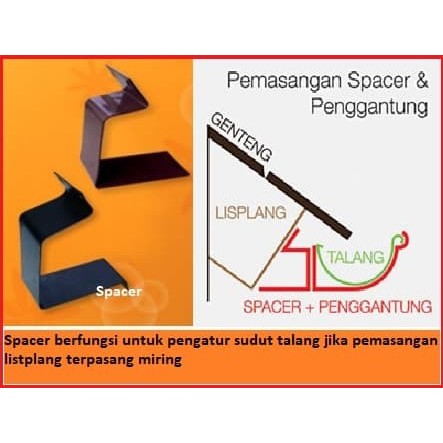 HOT SALE Spacer/ pengatur sudut talang air 1/2 lingkaran metal baja zincalume