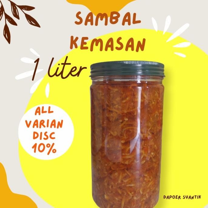 

Sambal baby cumi/roa/cakalang/teri medan kemasan 1 liter