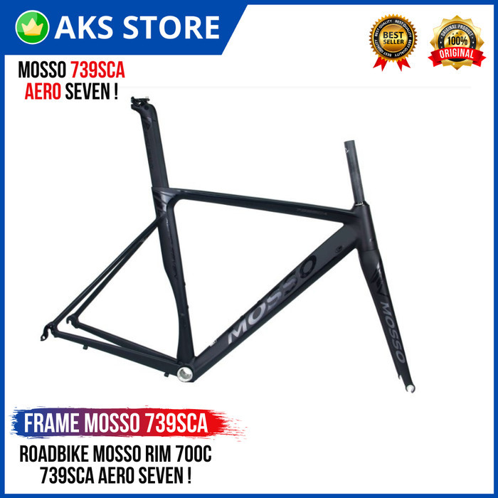 TERBARU Frame Sepeda Roadbike 700C Mosso 739SCA Aero Seven Carbon - Original BISA GRAB
