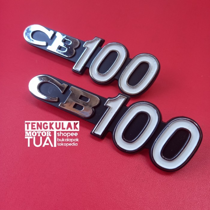 Promo Emblem Tepong Box Bok Aki Cb100 K0 K1 Import Taiwan Mirip Ori Sepasang