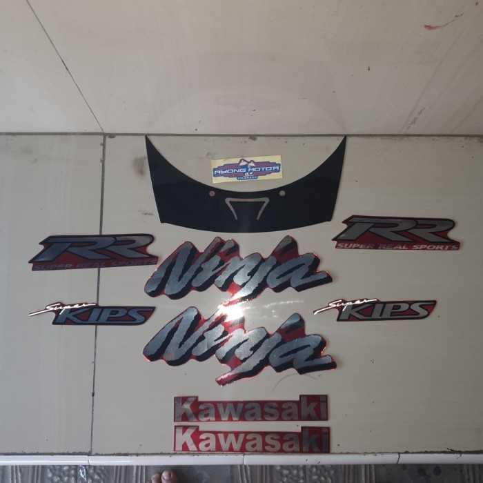 Promo Striping Ninja Rr Old 2007-2008 Merah Bahan Chrome