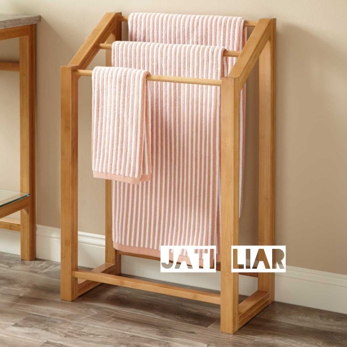 PROMO Rak handuk kayu / ladder hanger mahogany solid / stand hanger