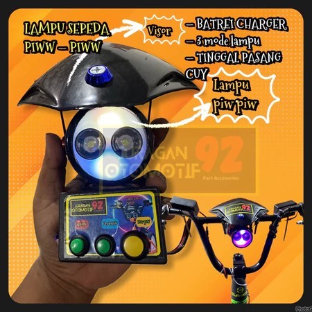 LAMPU SEPEDA DEPAN / LED SEPEDA / AKSESORIS SEPEDA ANAK