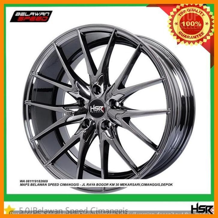 (BELAW) VELG MOBIL RING 18 BLACK CHROME HSR PALLAS UNTUK VOXY ALPHARD VELLFIRE