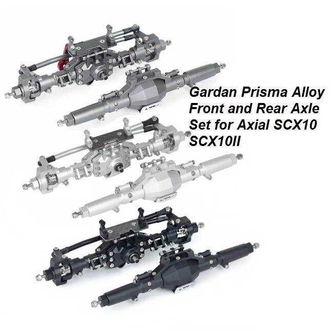 Gardan Prisma Alloy Front and Rear Axle Set for Axial SCX10 SCX10II