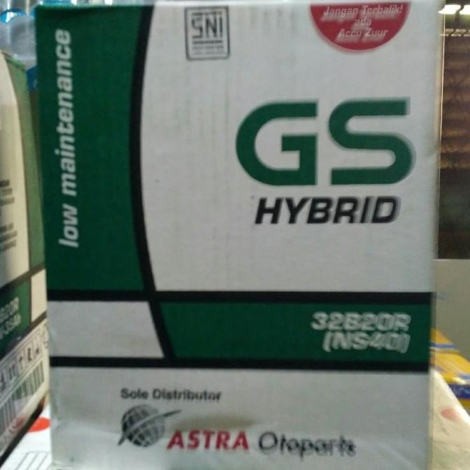 Aki Mobil / Battery Gs Astra Type Gs Hybrid 32B20R / Ns40 12V 32Ah