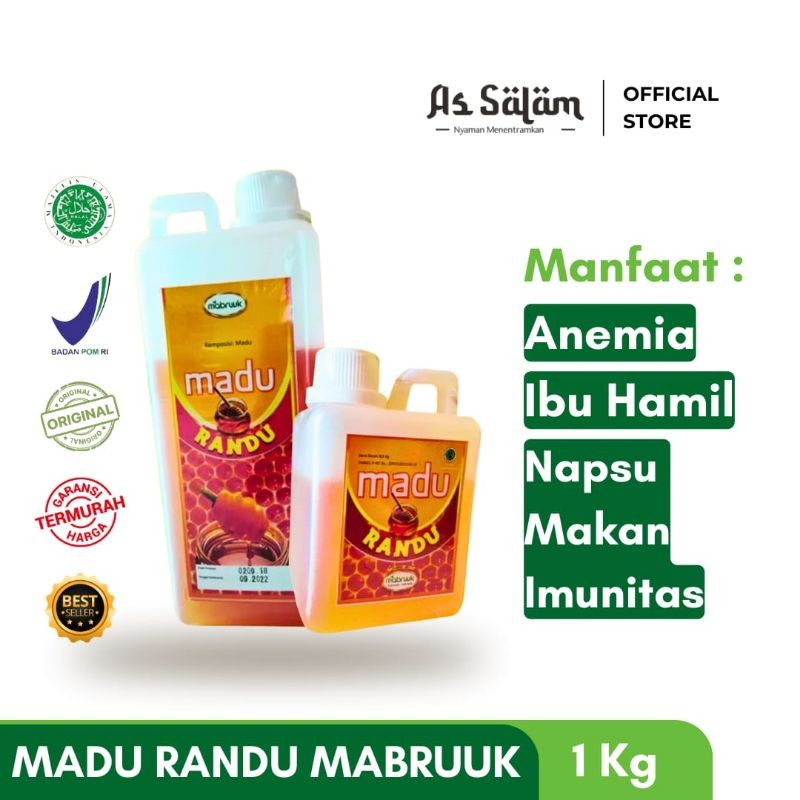 

Madu Randu Madu Hutan Mabruuk , 100% Asli Alami - 1Kg
