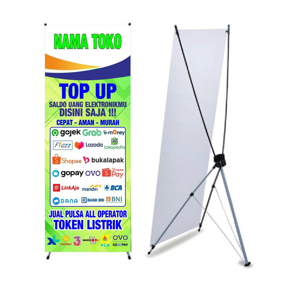 Spanduk Banner Backdrop Konter HP Pulsa – Terlaris, Belanja Hemat & COD TANPA TIANG