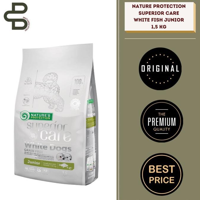 Murah Natures Protection Superior Care White Dog White Fish Junior 1,5 Kg Freshpack