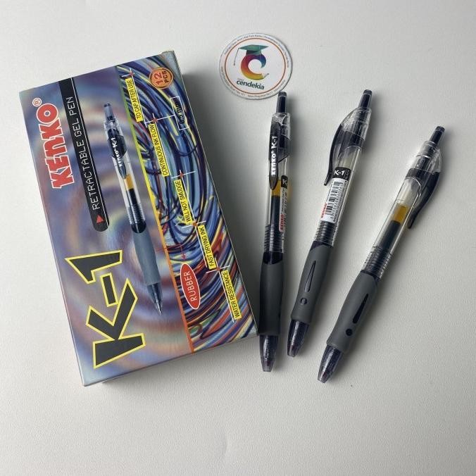 

```````] Pulpen KENKO K1 gel hitam 0.5