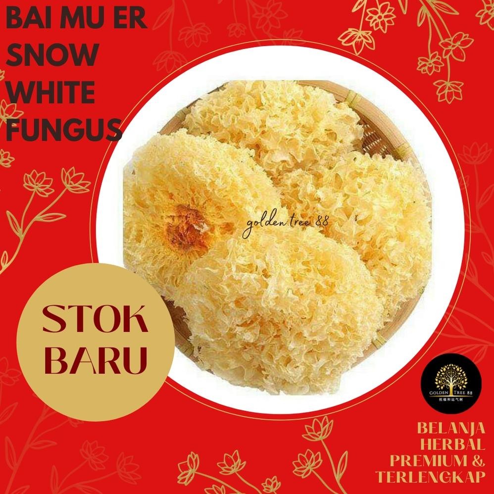 

100 gram Pum Jamur Salju Bai Mu Er Jamur Putih Snow White Fungus