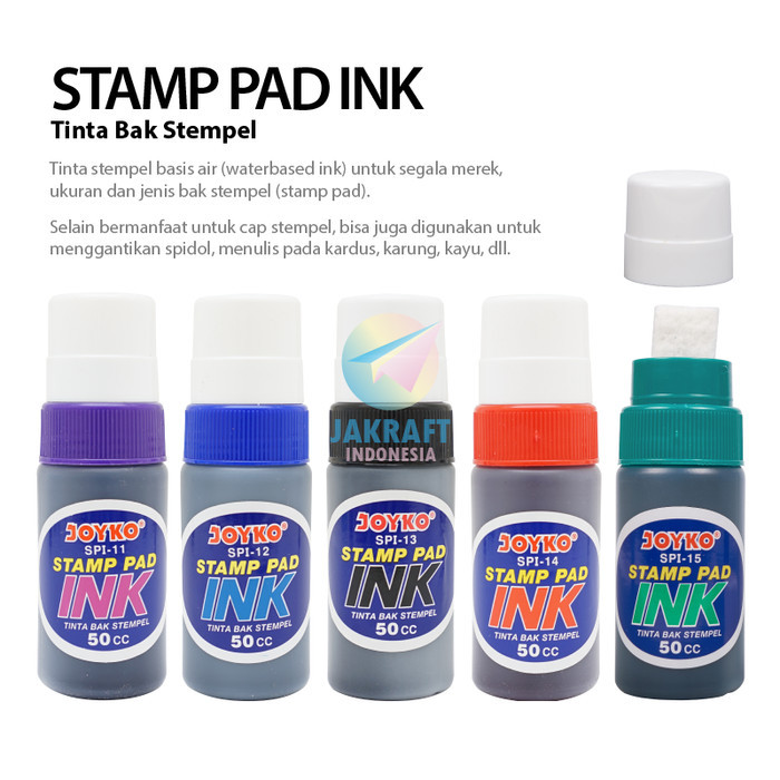 

TERBARU! Tinta Refill Isi Bak Stempel JOYKO SPI-11 Ungu Purple / SPI-12 Biru Blue / SPI-13 Hitam