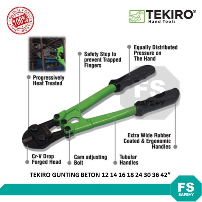 TERBARU Tekiro Gunting Beton Potong Besi Bolt Cutter 12 14 18 24 30 36 42 inch BISA GOSEND