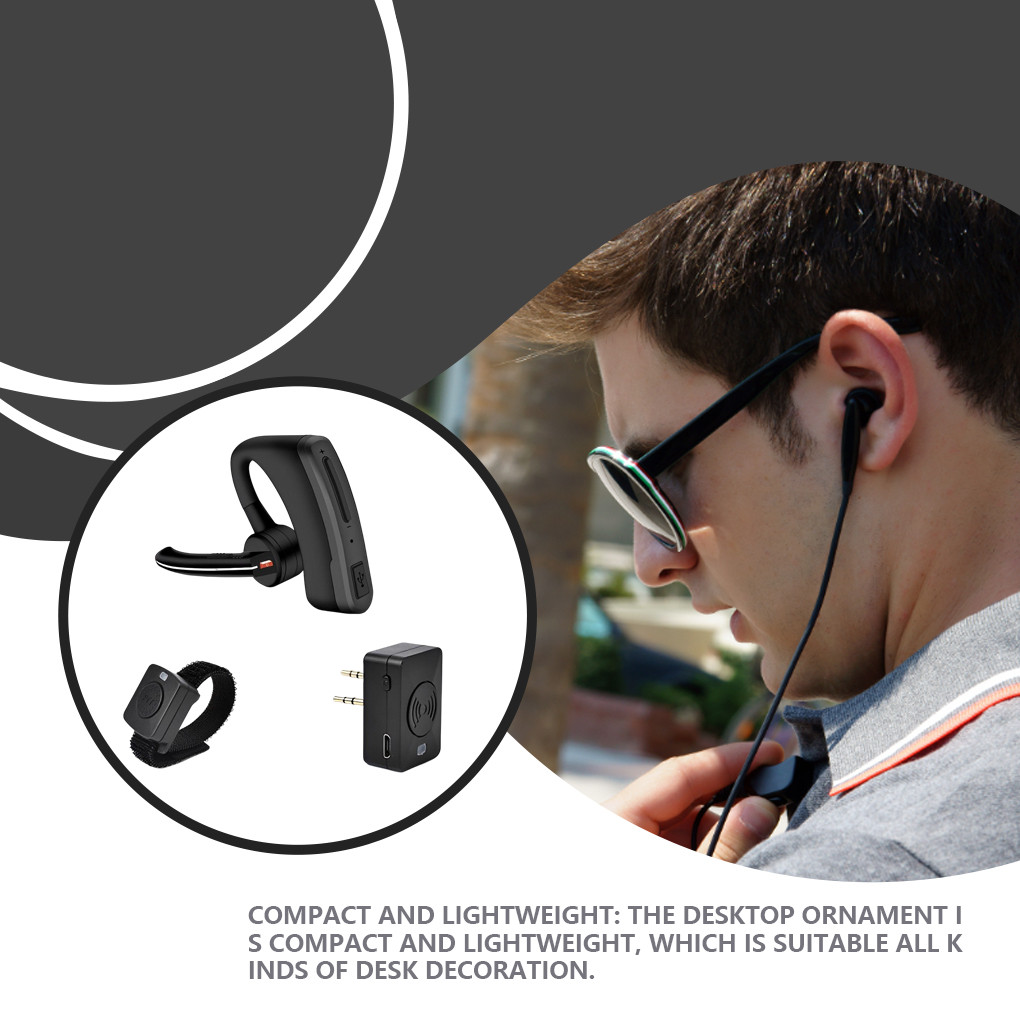 Walkie Talkie Headset Bluetooth-compatib Wiress Rotary